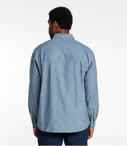 Men's Comfort Stretch® Chambray Shirt, Long-Sleeve, Slightly Fitted Untucked Fit | L.L.Bean near me