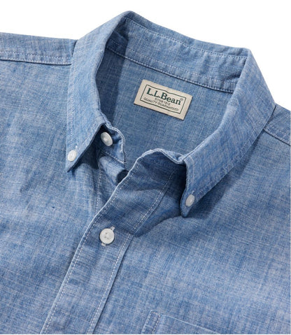 Men's Comfort Stretch® Chambray Shirt, Long-Sleeve, Slightly Fitted Untucked Fit | L.L.Bean near me