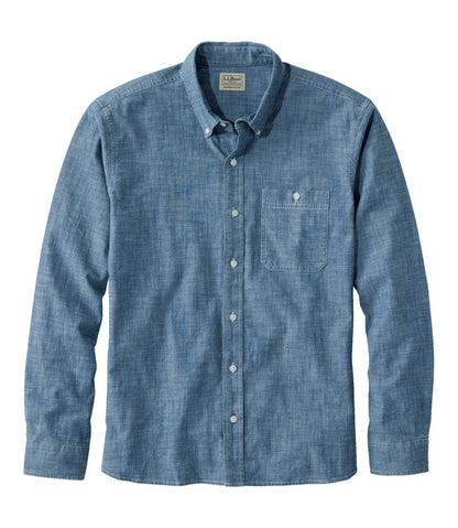 Men's Comfort Stretch® Chambray Shirt, Long-Sleeve, Slightly Fitted Untucked Fit | L.L.Bean near me
