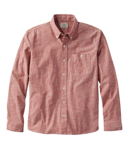 Men's Comfort Stretch® Chambray Shirt, Long-Sleeve, Slightly Fitted Untucked Fit | L.L.Bean near me - US 1635