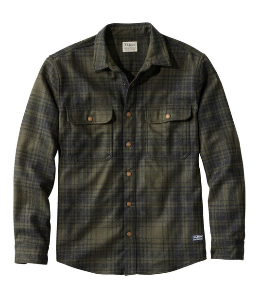 Men's Maine Guide Lightweight Wool Field Shirt, Plaid | L.L.Bean outlet