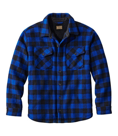 Men's Maine Guide Sherpa Lined Wool Shirt | L.L.Bean for sale