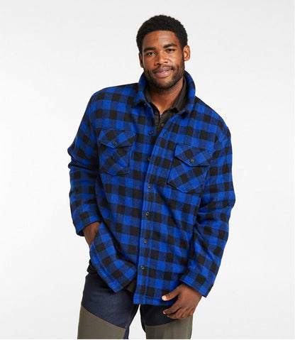Men's Maine Guide Sherpa Lined Wool Shirt | L.L.Bean for sale