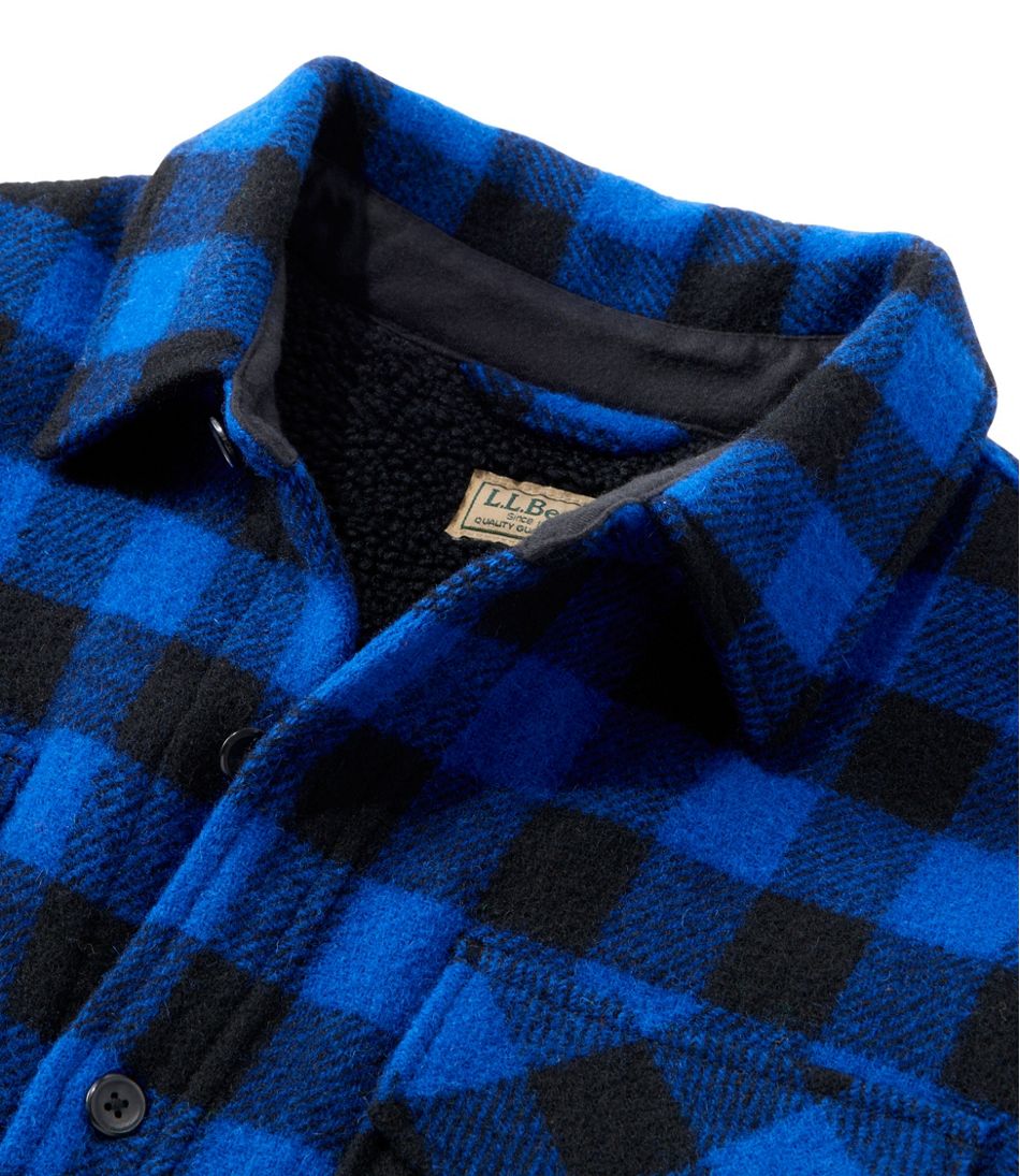 Men's Maine Guide Sherpa Lined Wool Shirt | L.L.Bean for sale