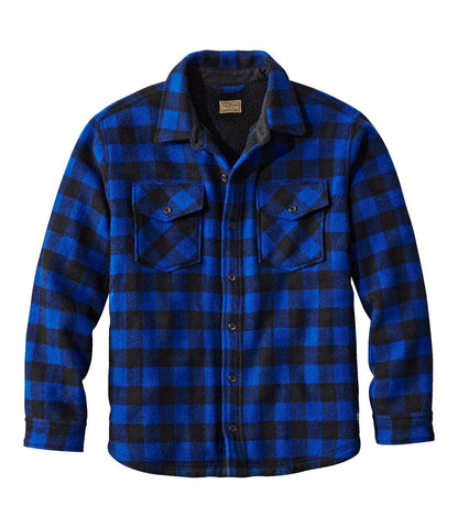 Men's Maine Guide Sherpa Lined Wool Shirt | L.L.Bean for sale - US 9189