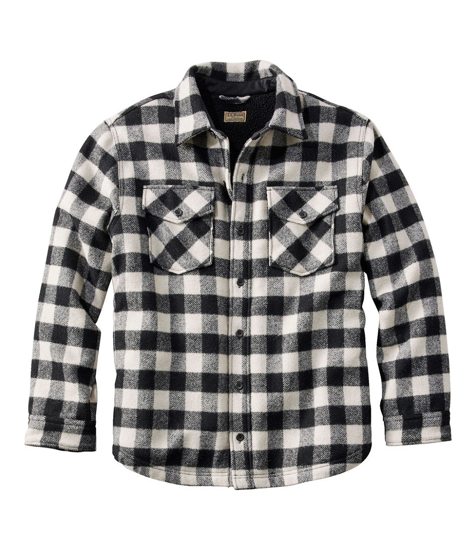 Men's Maine Guide Sherpa Lined Wool Shirt | L.L.Bean for sale - US 9189