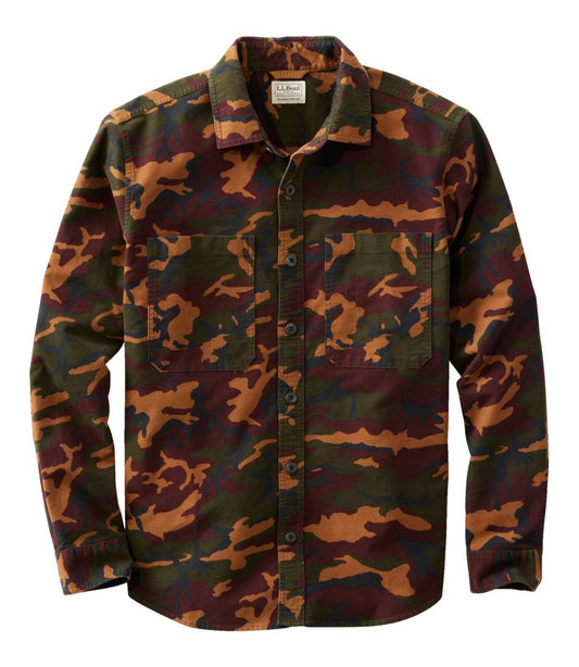 Men's Bean's Moleskin Shirt, Slightly Fitted Untucked Fit, Print | L.L.Bean online