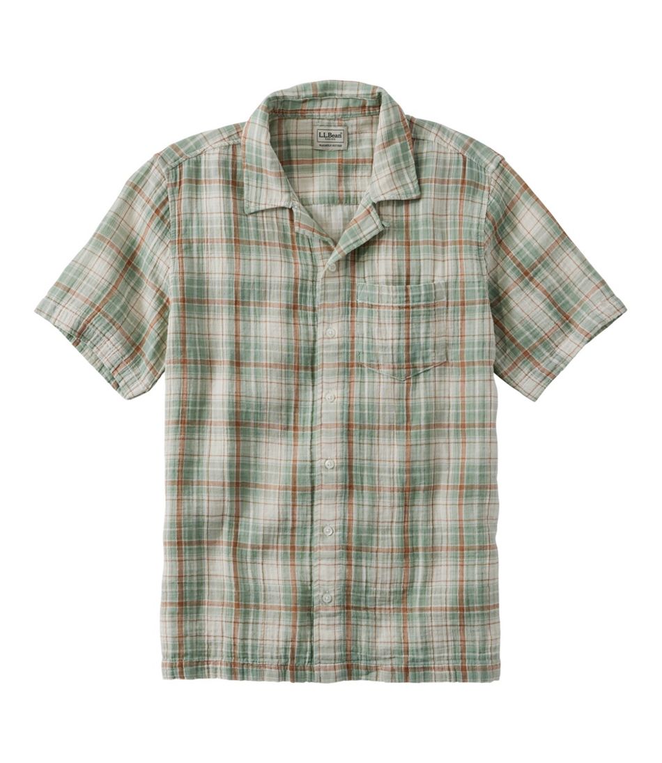 Men's Cloud Gauze Shirt, Short-Sleeve, Slightly Fitted Untucked Fit, Plaid | L.L.Bean near me