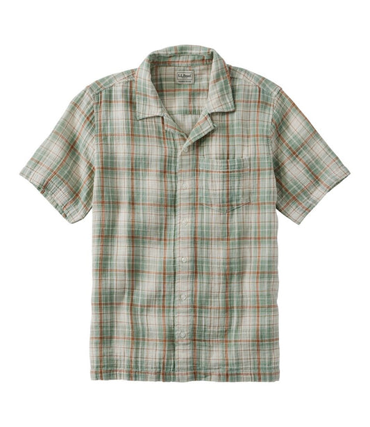 Men's Cloud Gauze Shirt, Short-Sleeve, Slightly Fitted Untucked Fit, Plaid | L.L.Bean near me