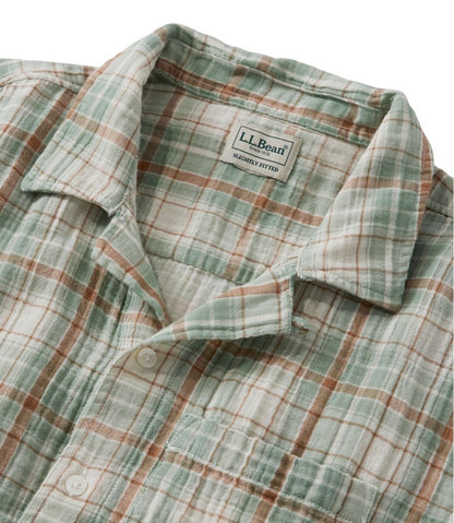 Men's Cloud Gauze Shirt, Short-Sleeve, Slightly Fitted Untucked Fit, Plaid | L.L.Bean near me