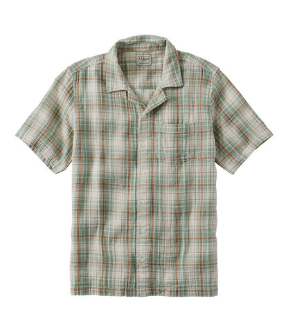 Men's Cloud Gauze Shirt, Short-Sleeve, Slightly Fitted Untucked Fit, Plaid | L.L.Bean near me - US 1566