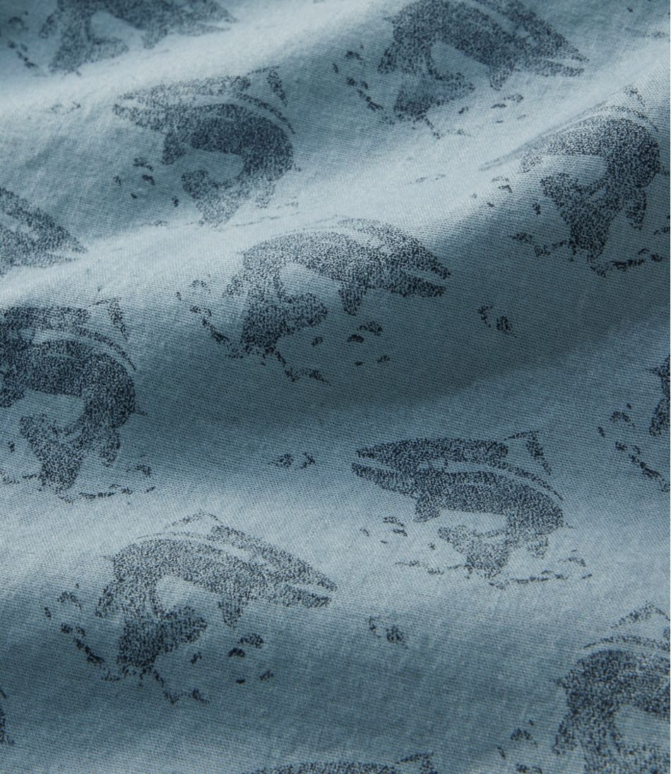 Men's Stonecoast Hemp Shirt, Short-Sleeve, Slightly Fitted Untucked Fit, Print | L.L.Bean sale