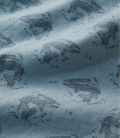 Men's Stonecoast Hemp Shirt, Short-Sleeve, Slightly Fitted Untucked Fit, Print | L.L.Bean sale