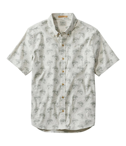 Men's Stonecoast Hemp Shirt, Short-Sleeve, Slightly Fitted Untucked Fit, Print | L.L.Bean sale - US 4165