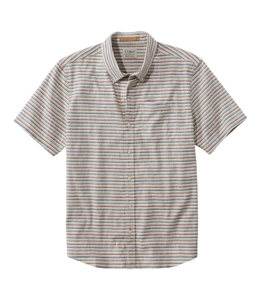 Men's Stonecoast Hemp Shirt, Short-Sleeve, Slightly Fitted Untucked Fit, Stripe | L.L.Bean discount
