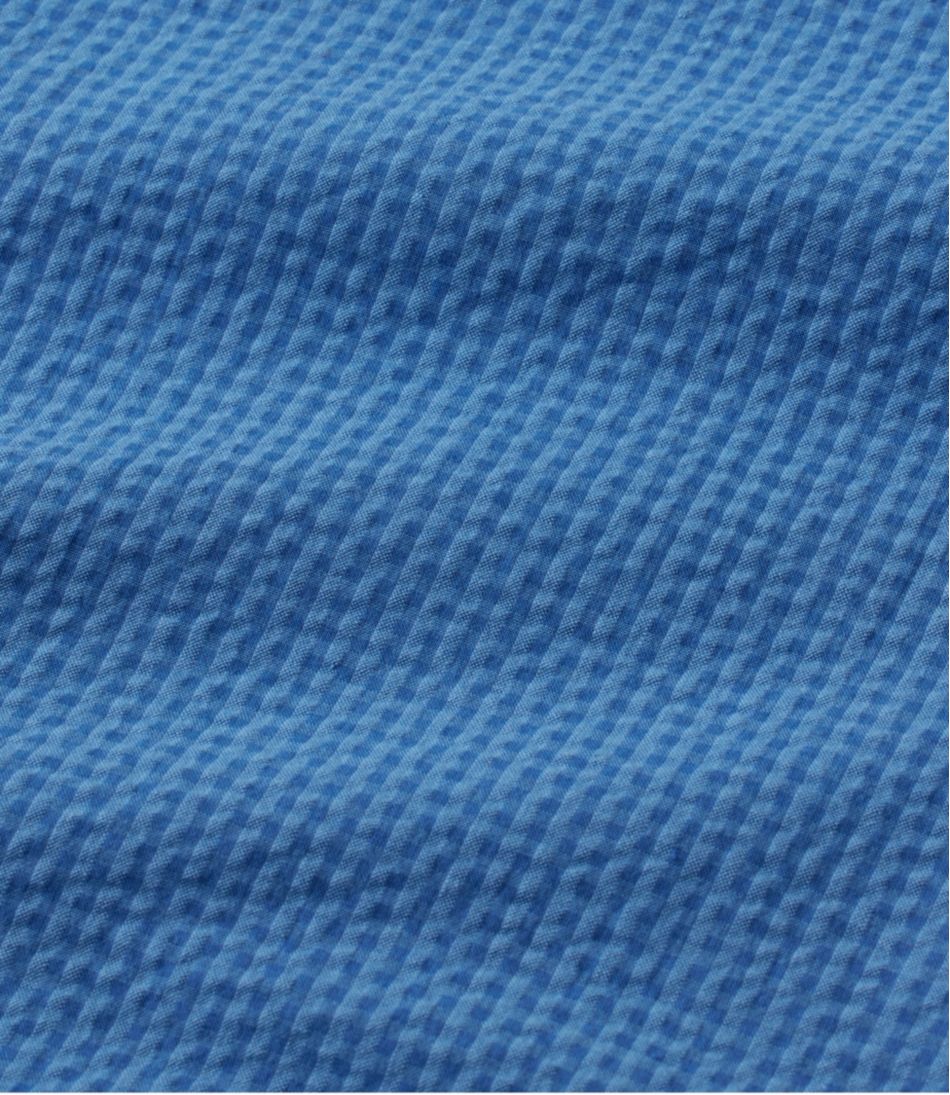 Men's Organic Cotton Seersucker Shirt, Short-Sleeve, Slightly Fitted, Plaid | L.L.Bean on sale