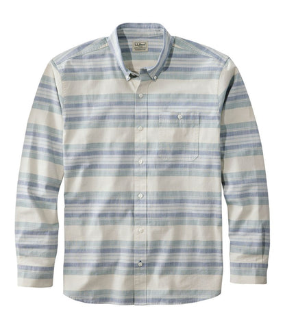 Men's Comfort Stretch Chambray Shirt, Traditional Untucked Fit, Long-Sleeve, Stripe | L.L.Bean near me