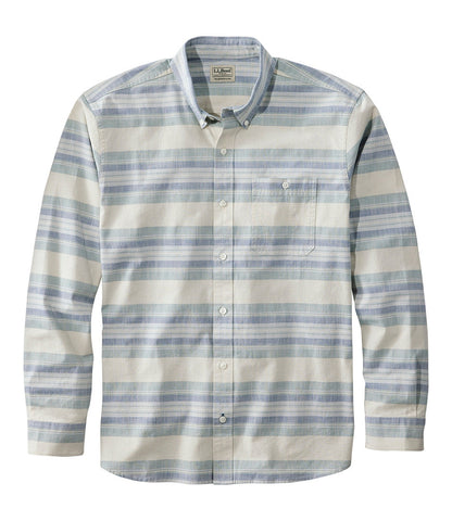 Men's Comfort Stretch Chambray Shirt, Traditional Untucked Fit, Long-Sleeve, Stripe | L.L.Bean near me - US 1747