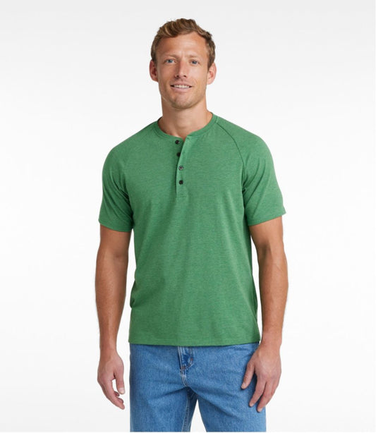 Men's Comfort Stretch Pima Tee Shirt, Short-Sleeve Henley | L.L.Bean outlet