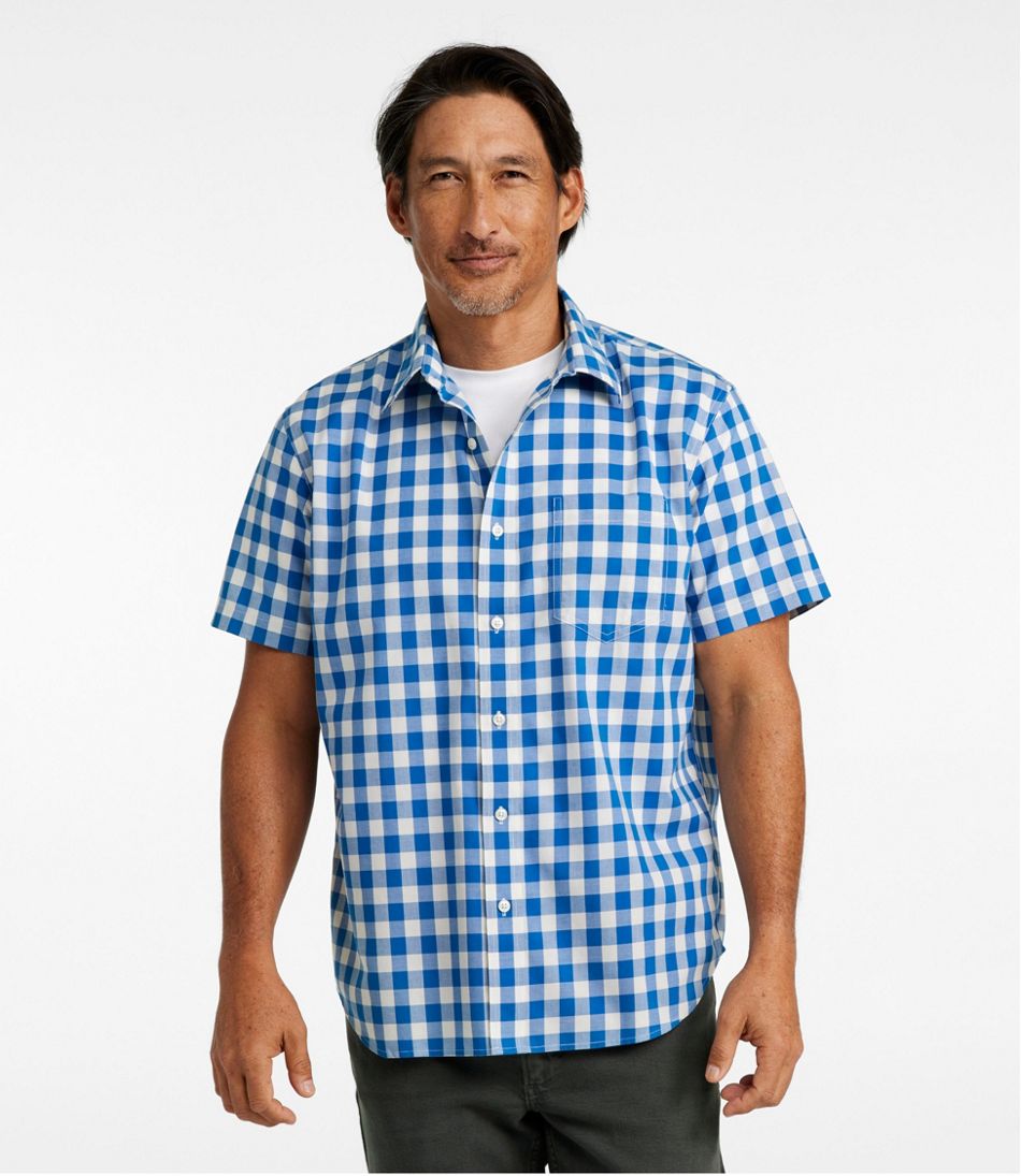 Men's Bean's Wrinkle-Free Everyday Shirt, Traditional Untucked Fit, Plaid, Short-Sleeve | L.L.Bean online