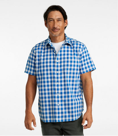 Men's Bean's Wrinkle-Free Everyday Shirt, Traditional Untucked Fit, Plaid, Short-Sleeve | L.L.Bean online