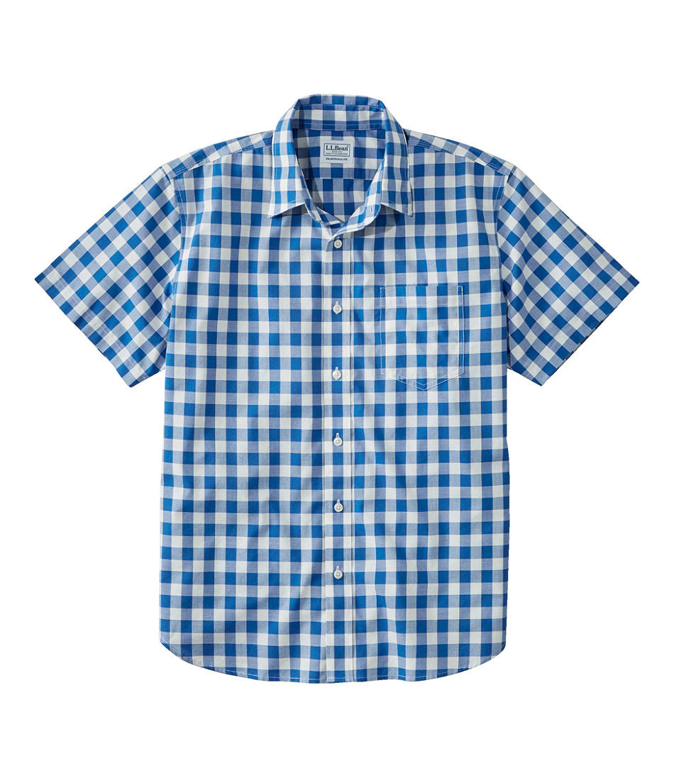 Men's Bean's Wrinkle-Free Everyday Shirt, Traditional Untucked Fit, Plaid, Short-Sleeve | L.L.Bean online - US 2757