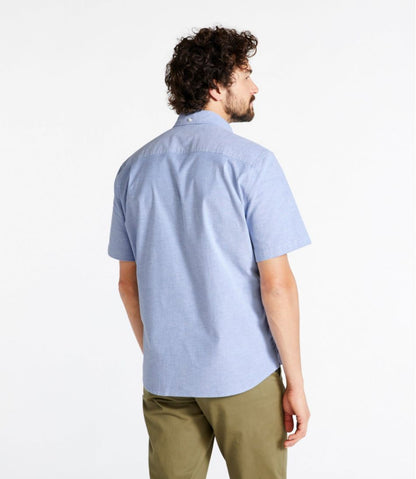Men's Comfort Stretch® Oxford Shirt, Slightly Fitted Untucked Fit, Short-Sleeve | L.L.Bean sale