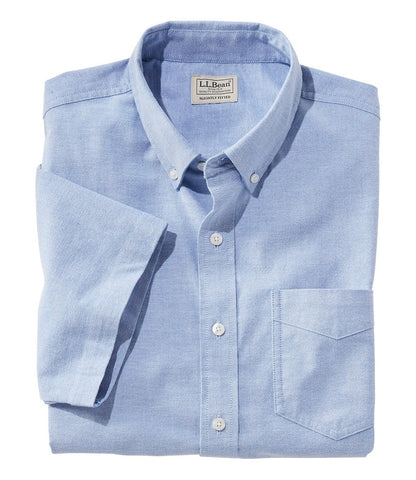 Men's Comfort Stretch® Oxford Shirt, Slightly Fitted Untucked Fit, Short-Sleeve | L.L.Bean sale - US 5992