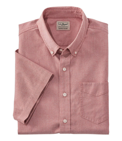 Men's Comfort Stretch® Oxford Shirt, Slightly Fitted Untucked Fit, Short-Sleeve | L.L.Bean sale - US 5992