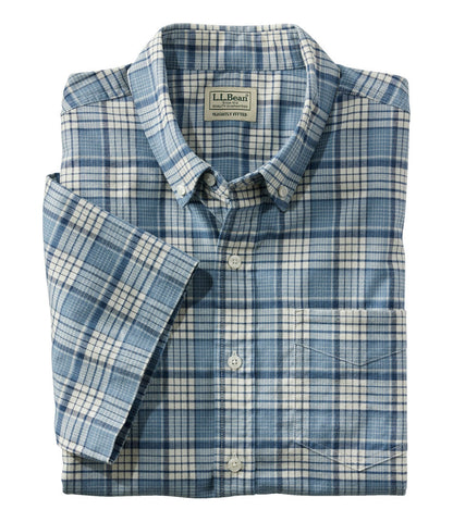 Men's Comfort Stretch® Oxford, Slightly Fitted Untucked Fit, Short-Sleeve, Plaid | L.L.Bean for sale - US 2410