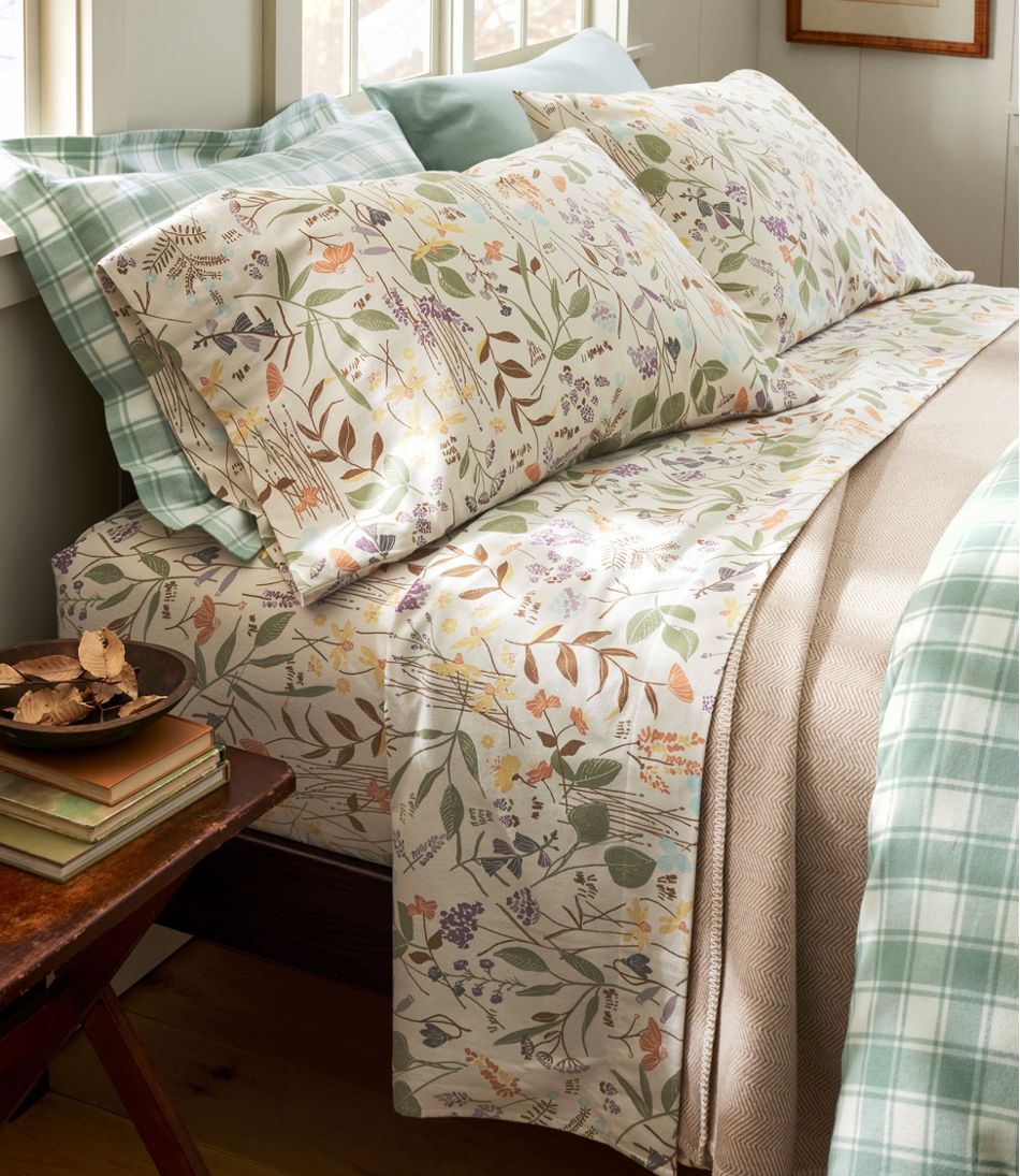 Birch Floral Flannel Sheet Collection | L.L.Bean for sale