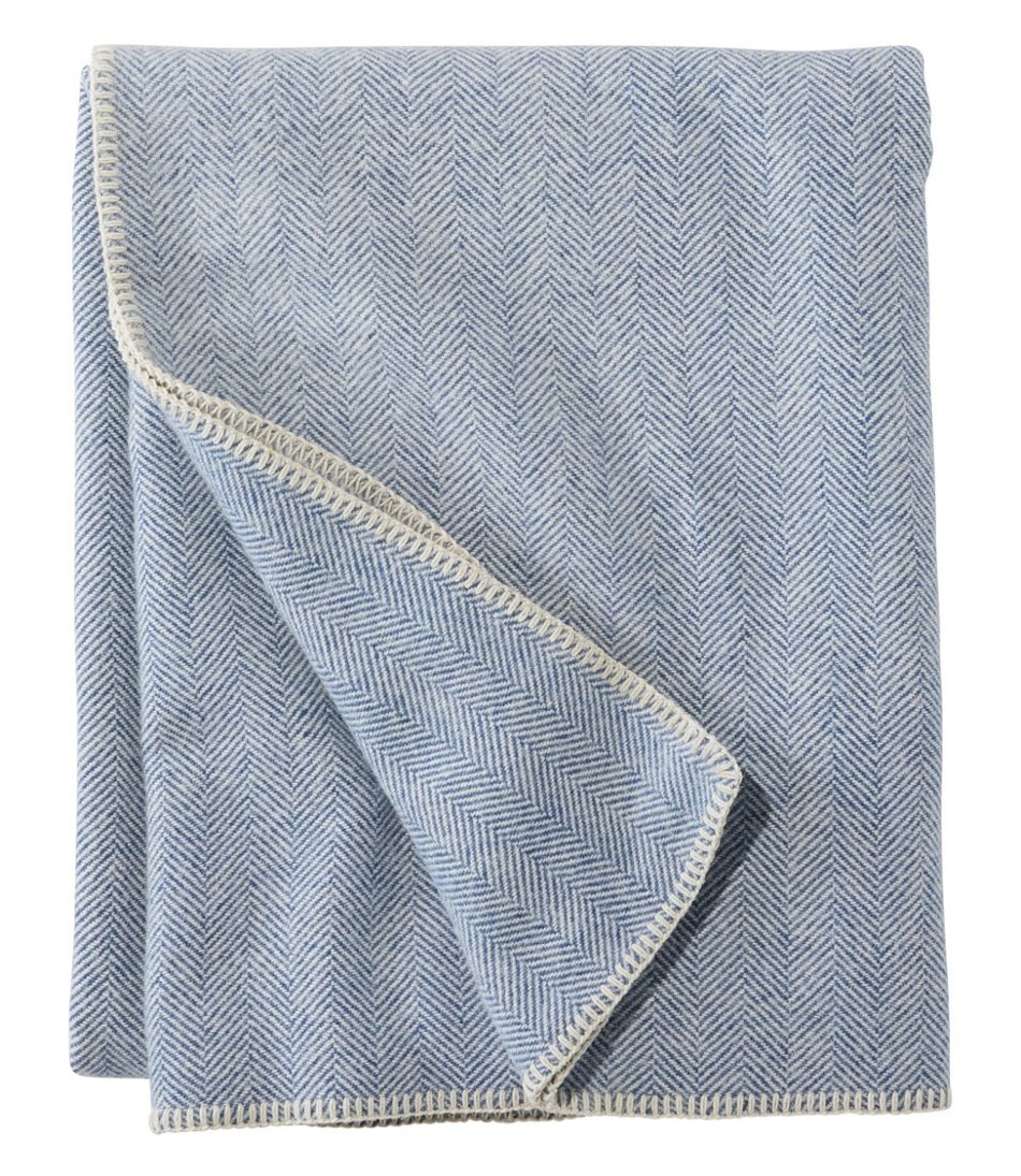 Washable Wool Blanket, Herringbone | L.L.Bean sale