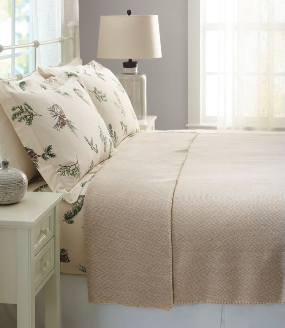 Washable Wool Blanket, Herringbone | L.L.Bean sale