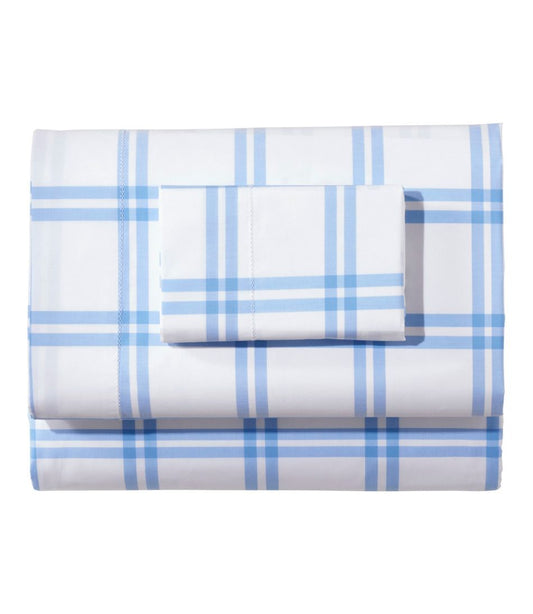 280-Thread-Count Pima Percale Sheet Collection, Windowpane | L.L.Bean for sale