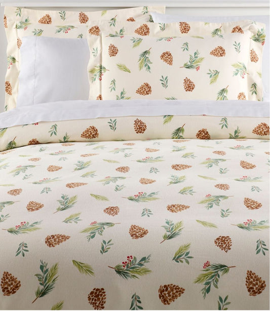 Evergreen Flannel Comforter Cover Collection | L.L.Bean on sale
