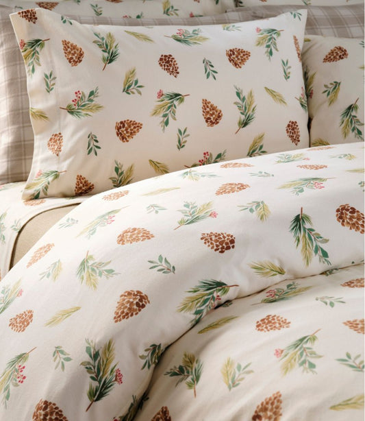 Evergreen Flannel Comforter Cover Collection | L.L.Bean on sale