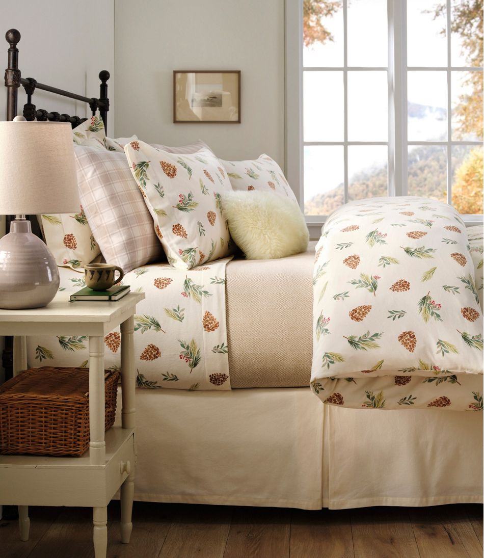 Evergreen Flannel Comforter Cover Collection | L.L.Bean on sale