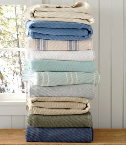 Maine Twill Blanket, Stripe | L.L.Bean outlet