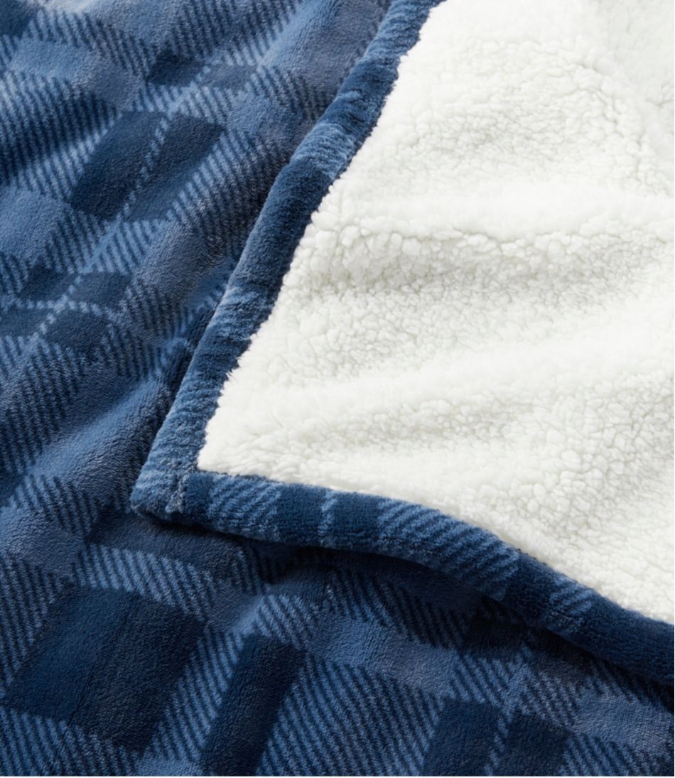 Wicked Plush Sherpa Throw, Plaid | L.L.Bean sale