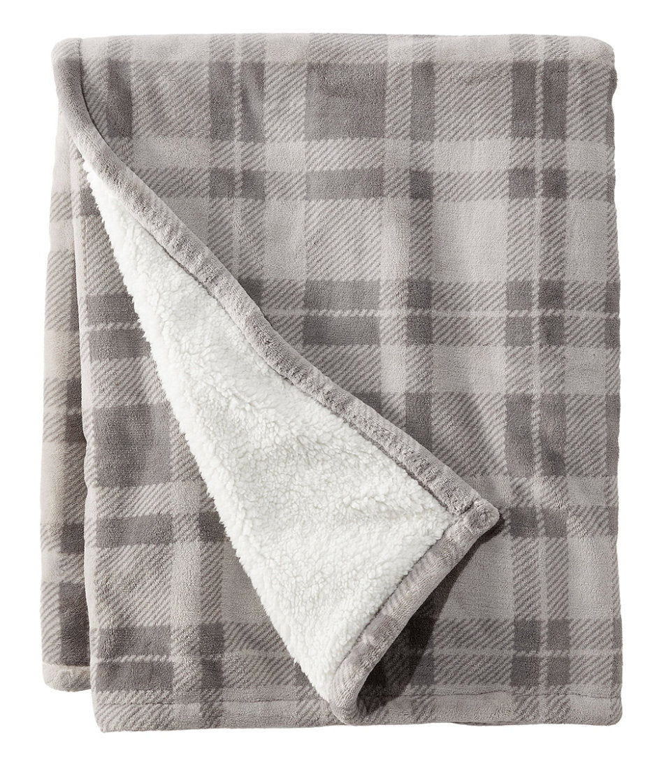 Wicked Plush Sherpa Throw, Plaid | L.L.Bean sale - US 6441