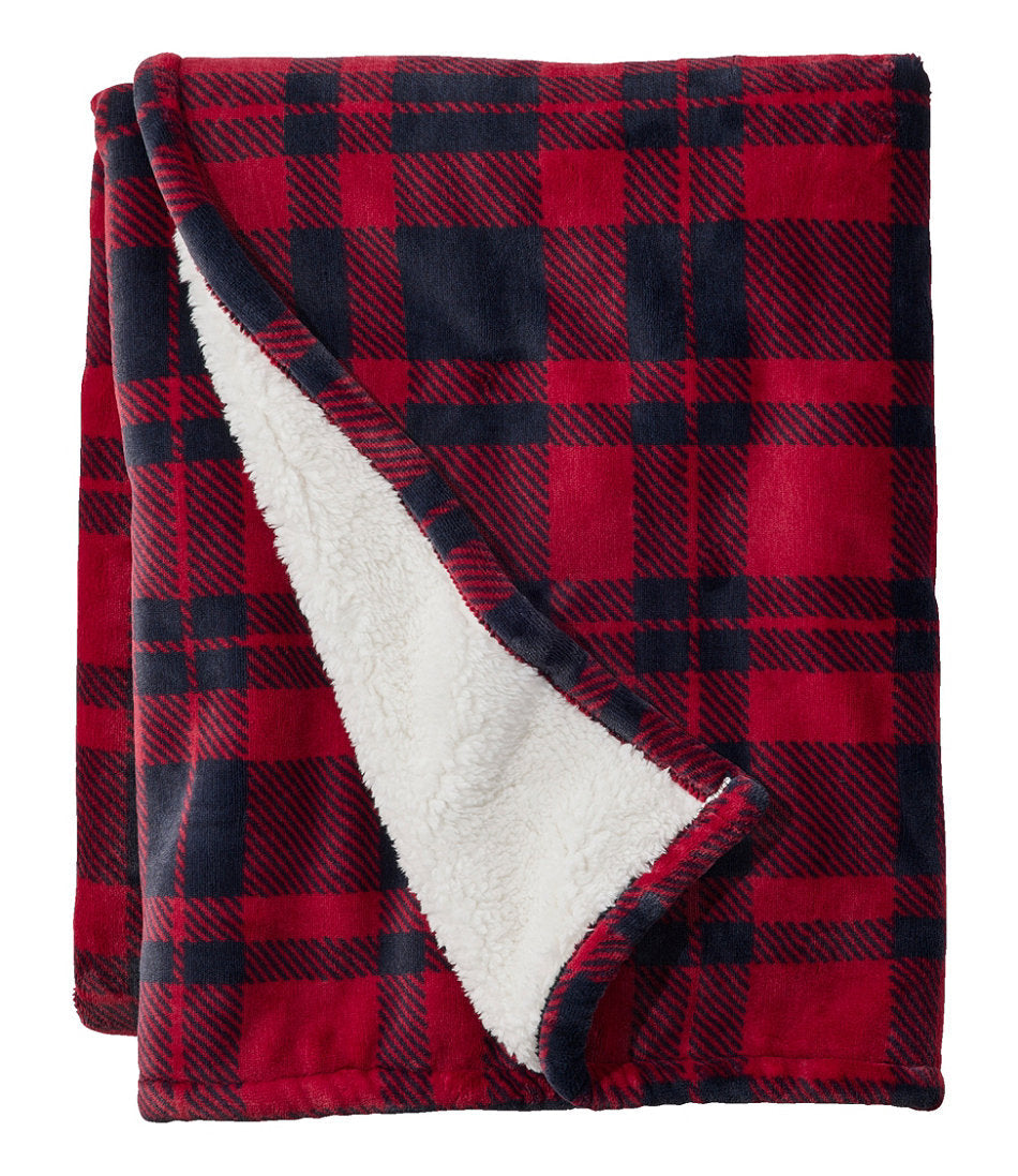 Wicked Plush Sherpa Throw, Plaid | L.L.Bean sale - US 6441