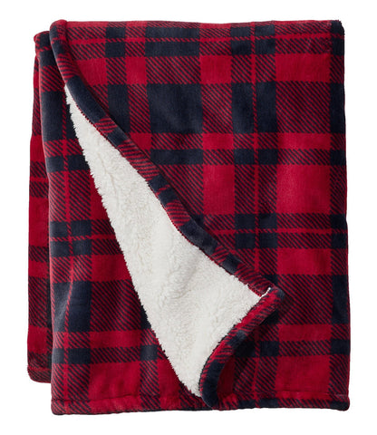 Wicked Plush Sherpa Throw, Plaid | L.L.Bean sale - US 6441
