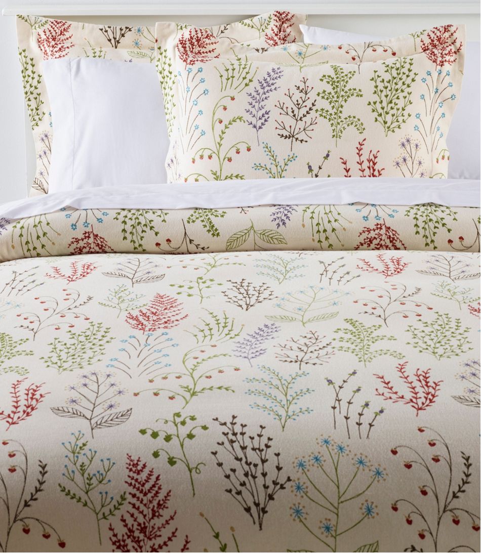 Botanical Floral Flannel Comforter Cover Collection | L.L.Bean on sale