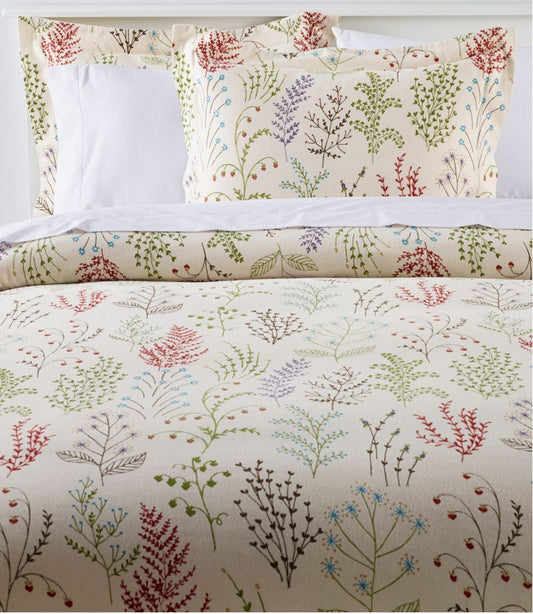 Botanical Floral Flannel Comforter Cover Collection | L.L.Bean on sale
