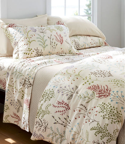 Botanical Floral Flannel Comforter Cover Collection | L.L.Bean on sale