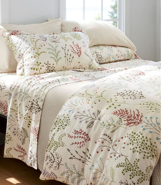 Botanical Floral Flannel Comforter Cover Collection | L.L.Bean on sale
