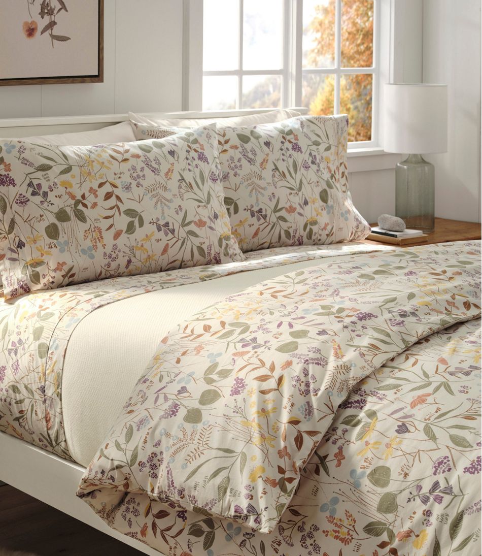 Birch Floral Percale Comforter Cover Collection | L.L.Bean sale