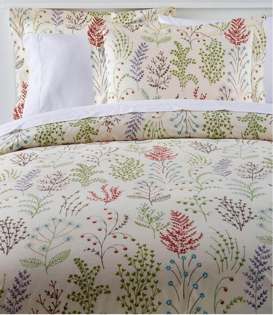 Botanical Floral Percale Comforter Cover Collection | L.L.Bean online