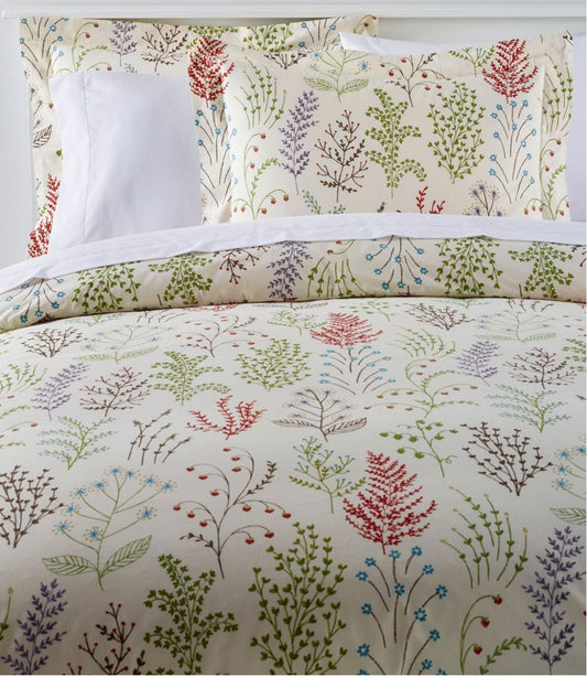 Botanical Floral Percale Comforter Cover Collection | L.L.Bean online