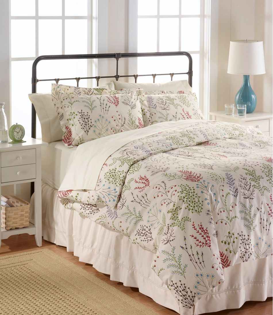 Botanical Floral Percale Comforter Cover Collection | L.L.Bean online